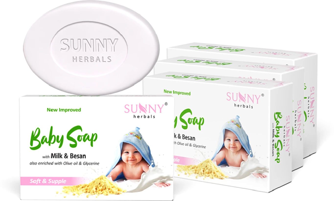 Sunny Herbals Baby Care Soap for Healthy Skin (4 x 75g)
