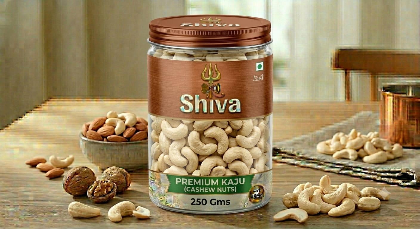 Shiva Premium Kaju (Cashew Nuts) 250 Gms