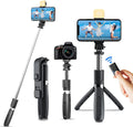 Hold up HOLD UP Selfie Stick Tripod with Light & Phone Stand - Wireless Remote, Bluetooth (Black)