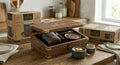 SHIVA Premium Tea Cup Luxury Wooden Gift Box Set | With Incense & Candle