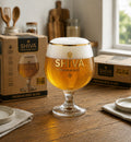 SHIVA Premium Goblet Beer Glass with Gold Rim