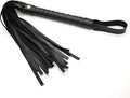 Cinrada Flogger Whip Black – Soft Leather with Wooden Handle For Couples Honeymoon