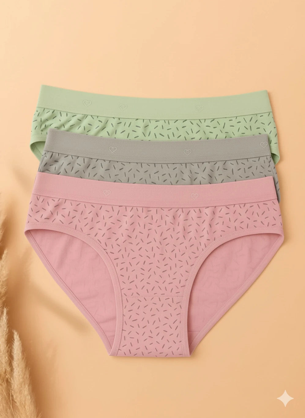 Pack of 3 - Sprinkle Print Hipster Briefs