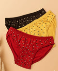 Pack of 3 - Leaf Print Full Coverage Briefs