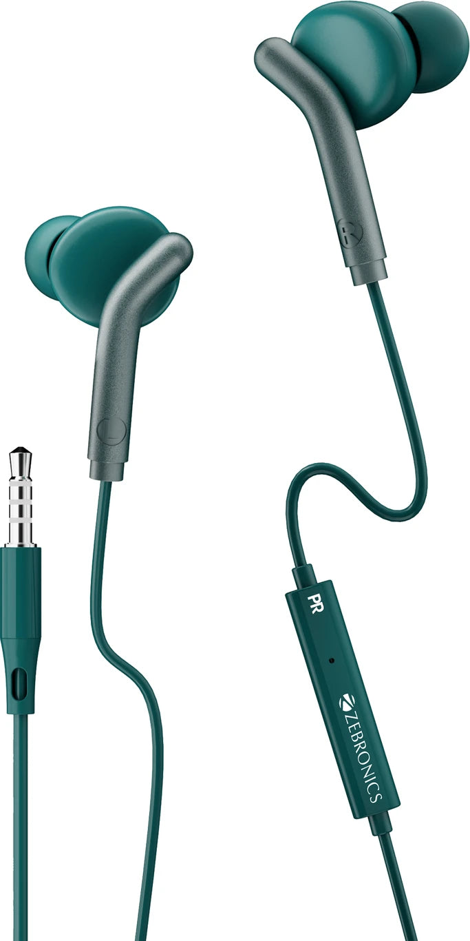 Snokor Wired Earphones with In-Line Mic (Black)