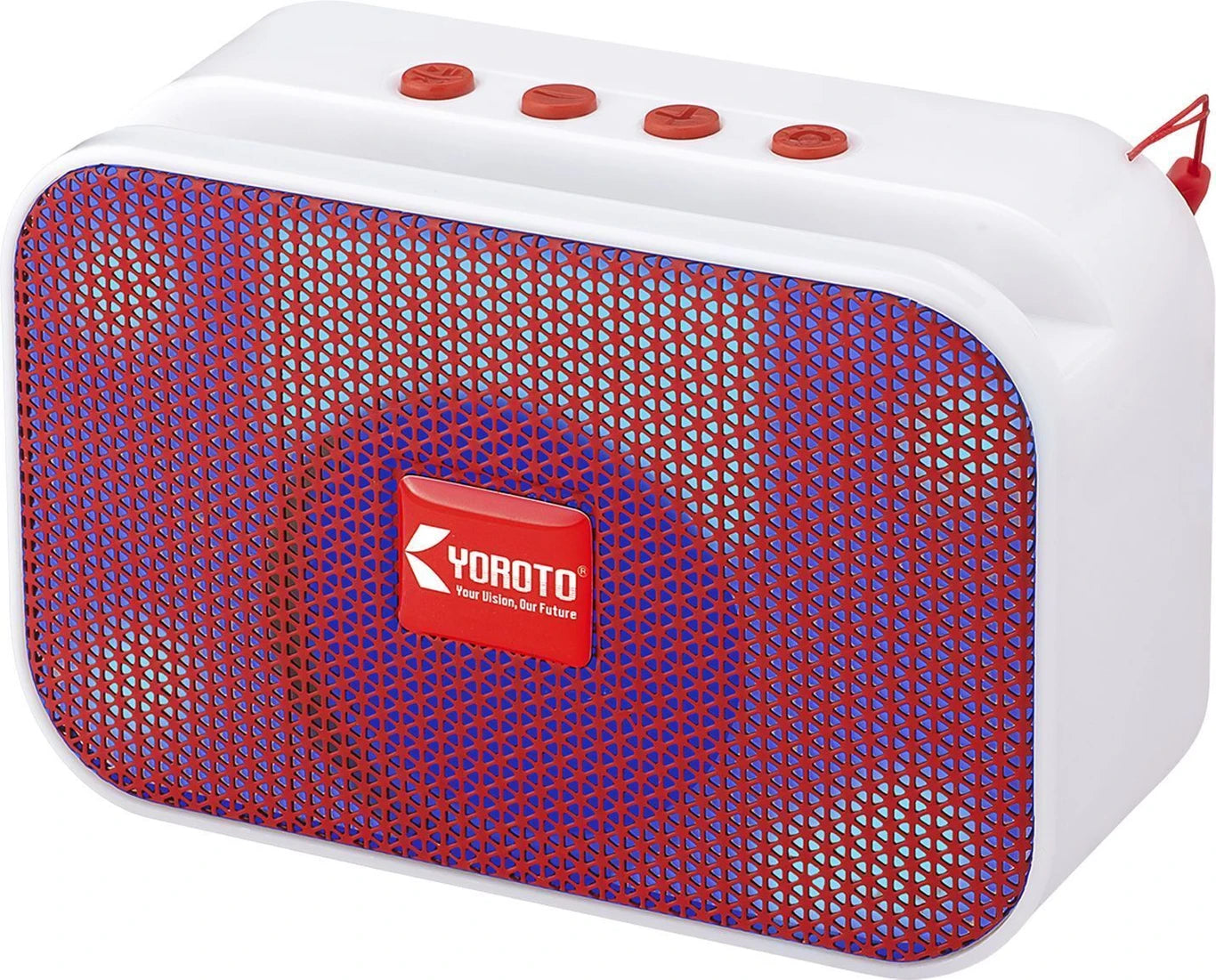 YOROTO Portable Speaker With Thunder Sound and High Bass 5W Bluetooth Speaker (Red, White, Stereo Channel)