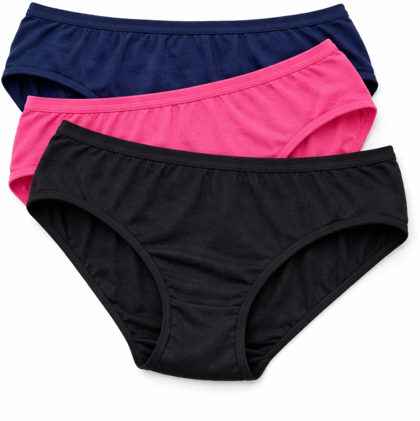 Pack of 3 Women Hipster Panty - Dark Blue, Pink, Black