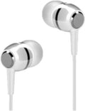 SP-27 In-Ear Wired Earphones with Bass Sound (White/Silver)
