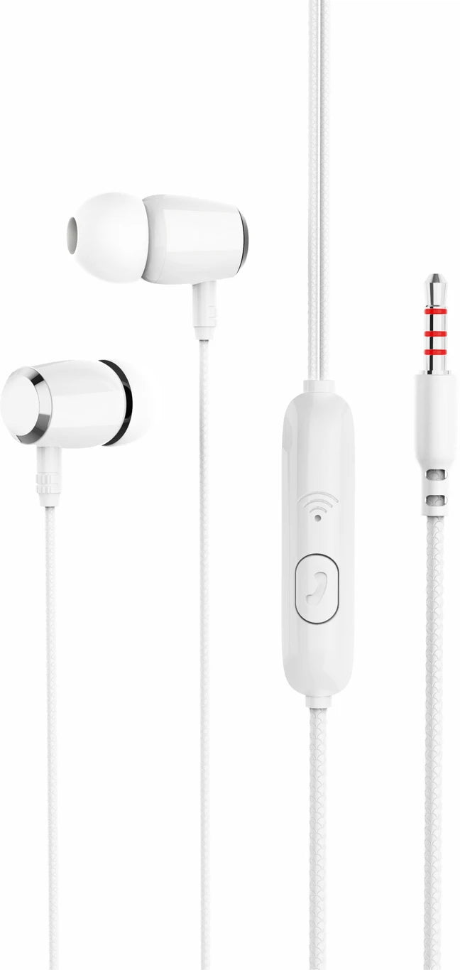 Zusix VX-04 Wired Earphones Handsfree with Mic (White)