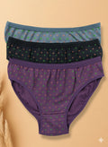 Pack of 3 - Geometric Print Hipster Briefs