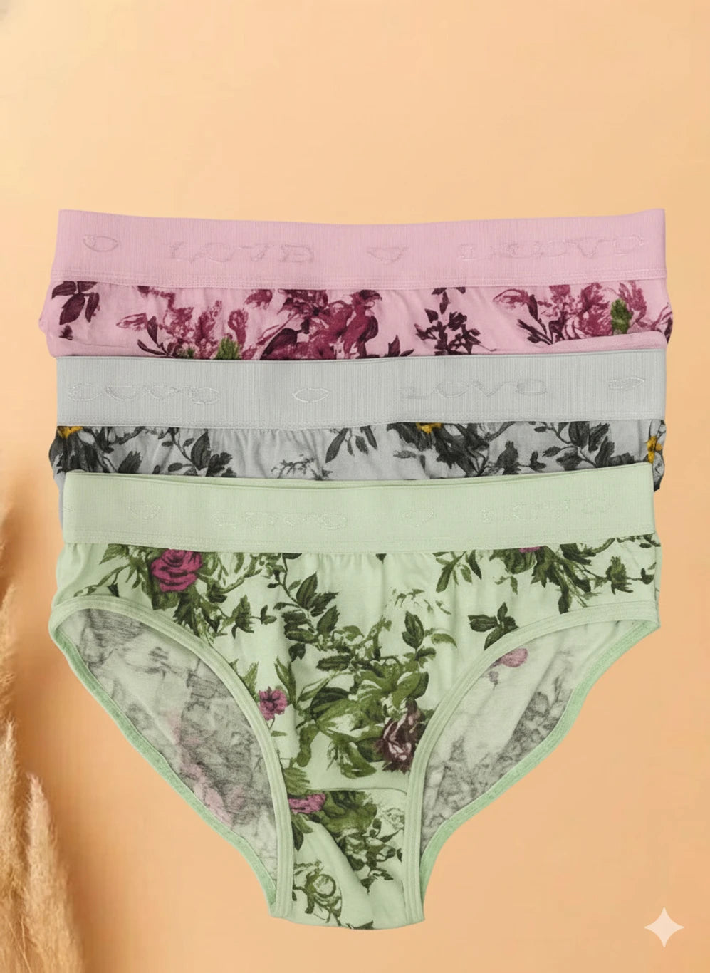 Pack of 6 - Premium Floral Printed Briefs