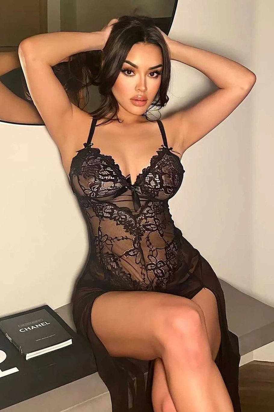 Women Lace Nightdress | Plus Size Long Gown