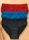 Pack of 3 - Wave & Dot Print Hipster Briefs